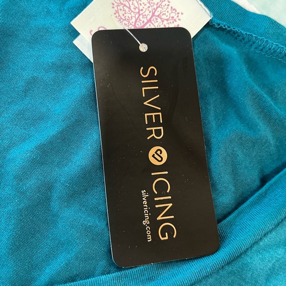 Brand New Silver Icing Turquoise Tank Top XXL-XXXL - Picture 3 of 4